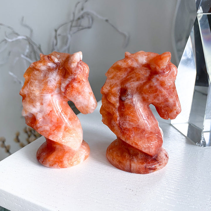 Fire Quartz Horse Carving - Year of the Horse