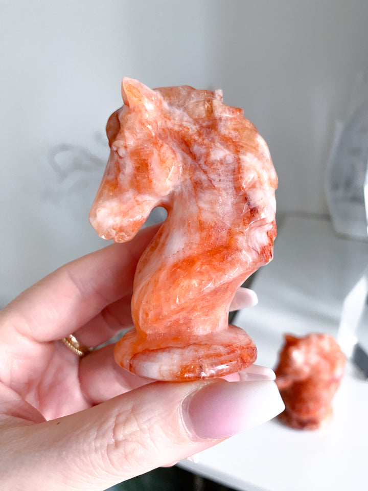 Fire Quartz Horse Carving - Year of the Horse