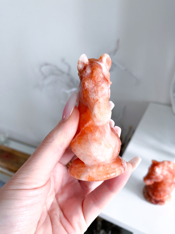 Fire Quartz Horse Carving - Year of the Horse