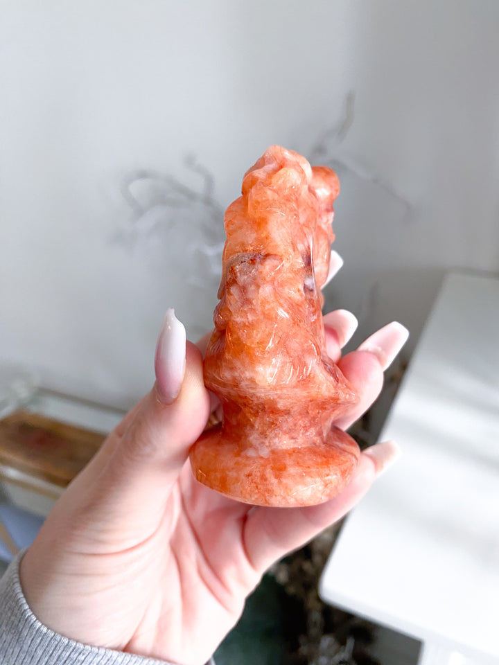 Fire Quartz Horse Carving - Year of the Horse