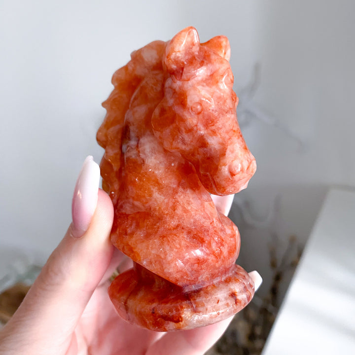 Fire Quartz Horse Carving - Year of the Horse