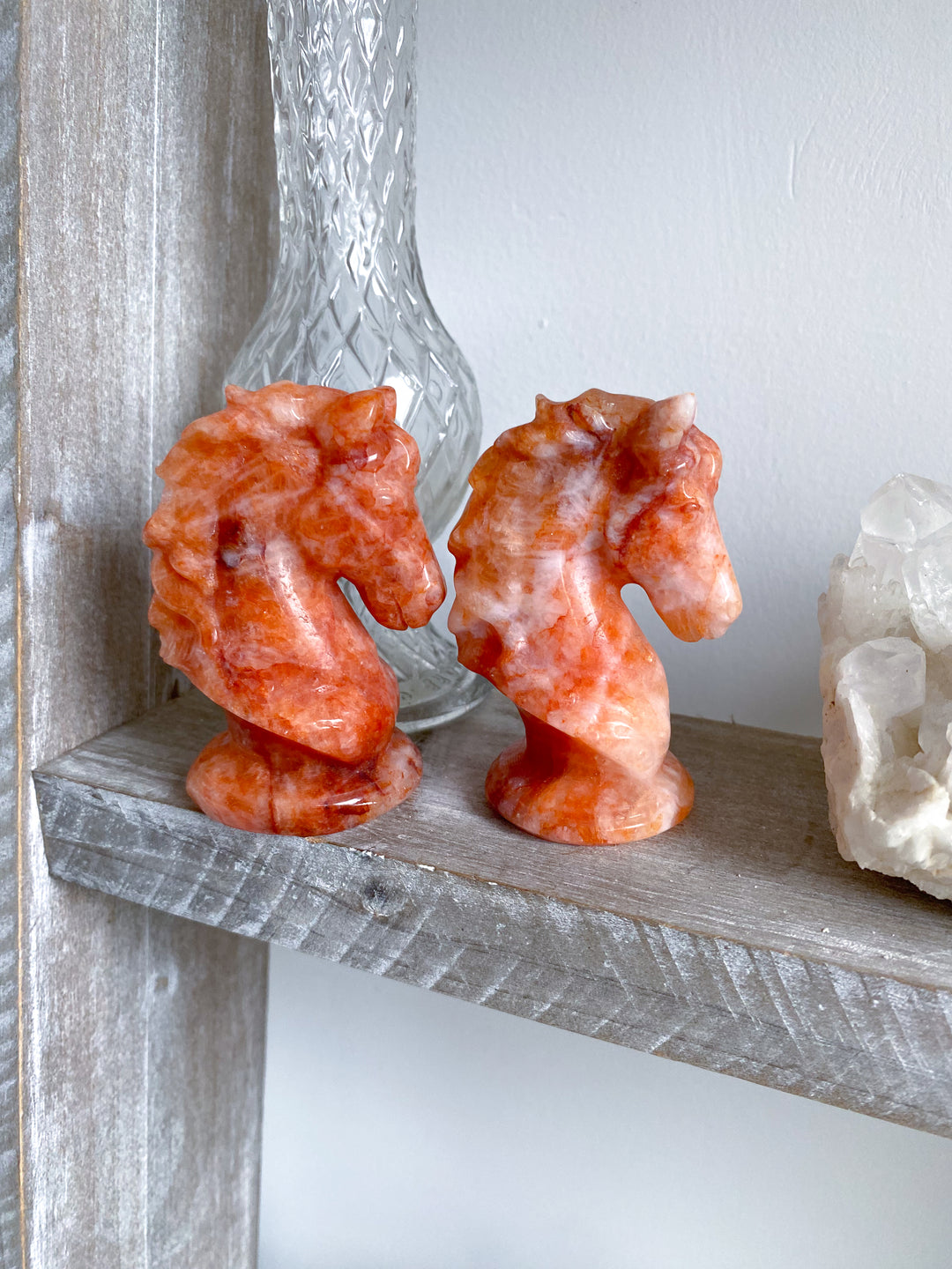 Fire Quartz Horse Carving - Year of the Horse