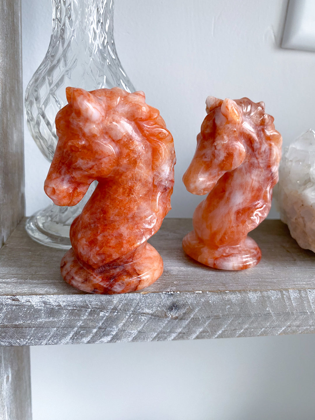 Fire Quartz Horse Carving - Year of the Horse