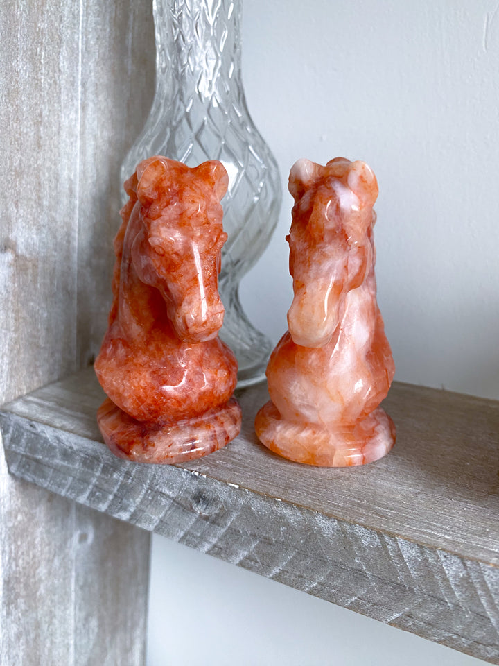 Fire Quartz Horse Carving - Year of the Horse