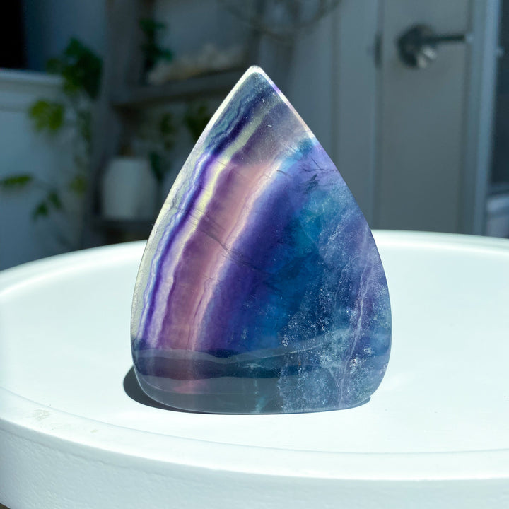 Rainbow Fluorite Polished Flame #1