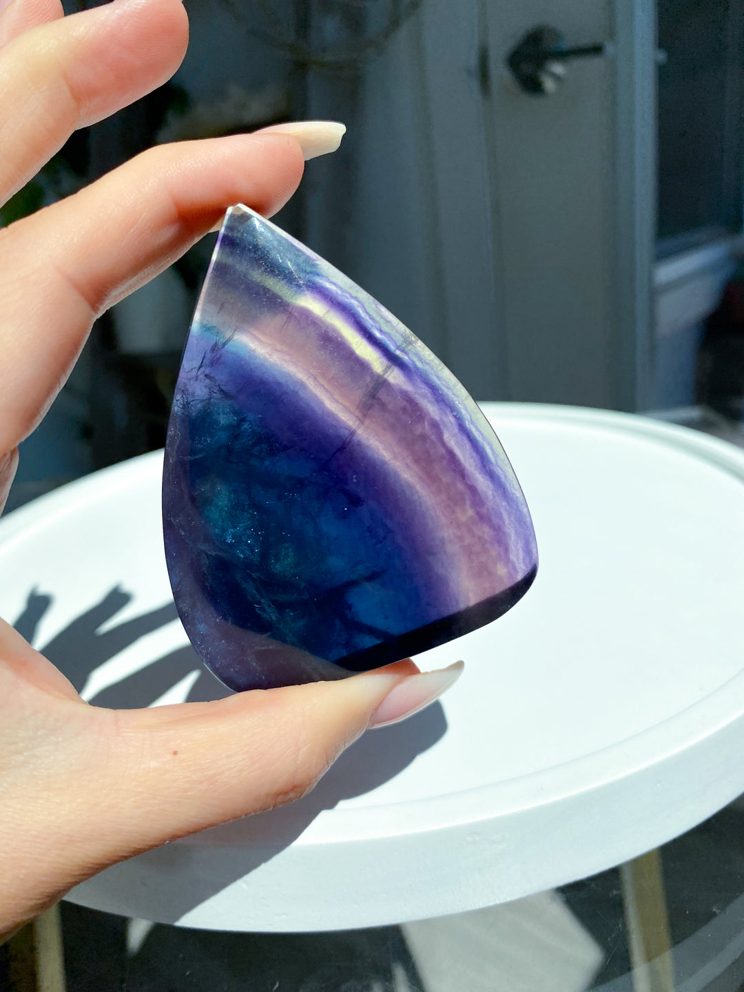 Rainbow Fluorite Polished Flame #1