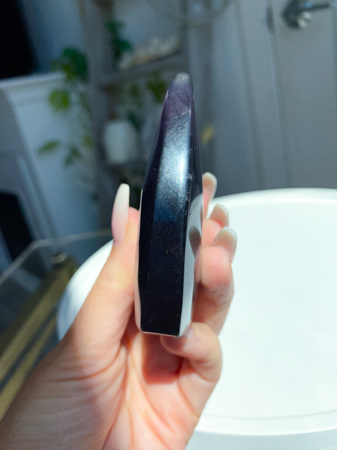 Rainbow Fluorite Polished Flame #1