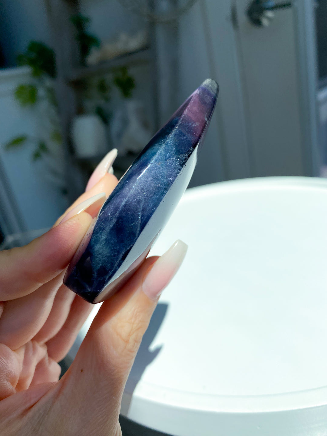 Rainbow Fluorite Polished Flame #1