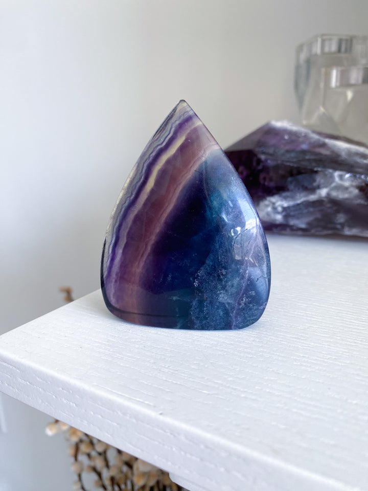 Rainbow Fluorite Polished Flame #1