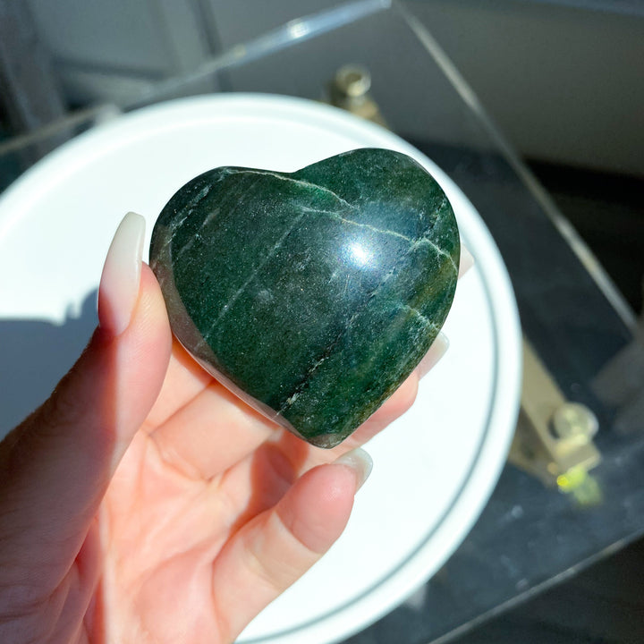 Dark Green Aventurine Heart #5