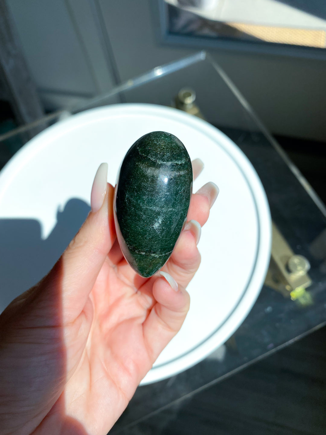 Dark Green Aventurine Heart #5