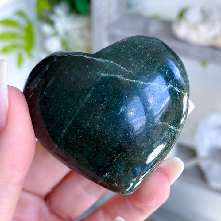 Dark Green Aventurine Heart #5