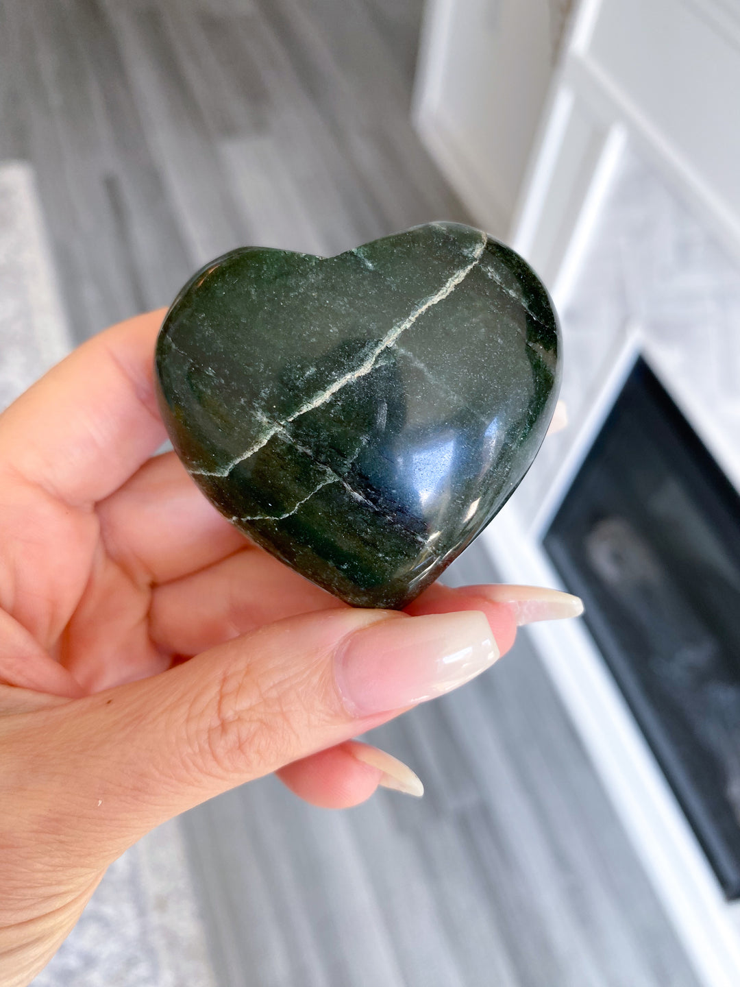 Dark Green Aventurine Heart #5