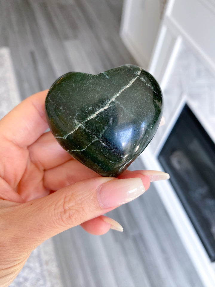 Dark Green Aventurine Heart #5