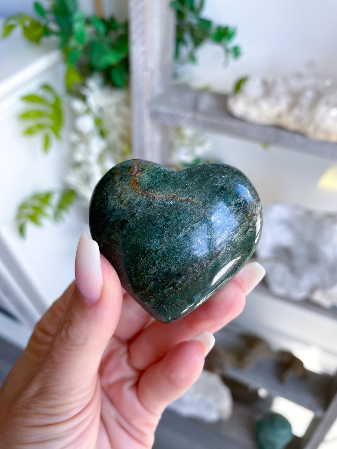 ABUNDANCE: Dark Green Aventurine Heart #8