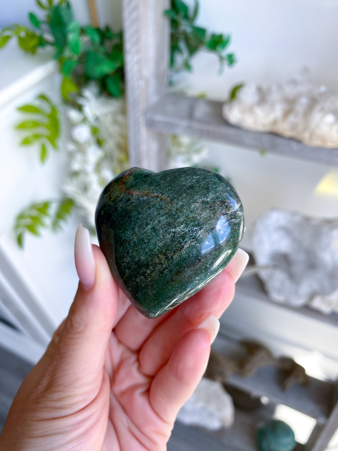 ABUNDANCE: Dark Green Aventurine Heart #8