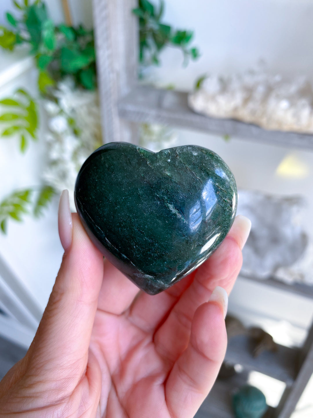 ABUNDANCE: Dark Green Aventurine Heart #8