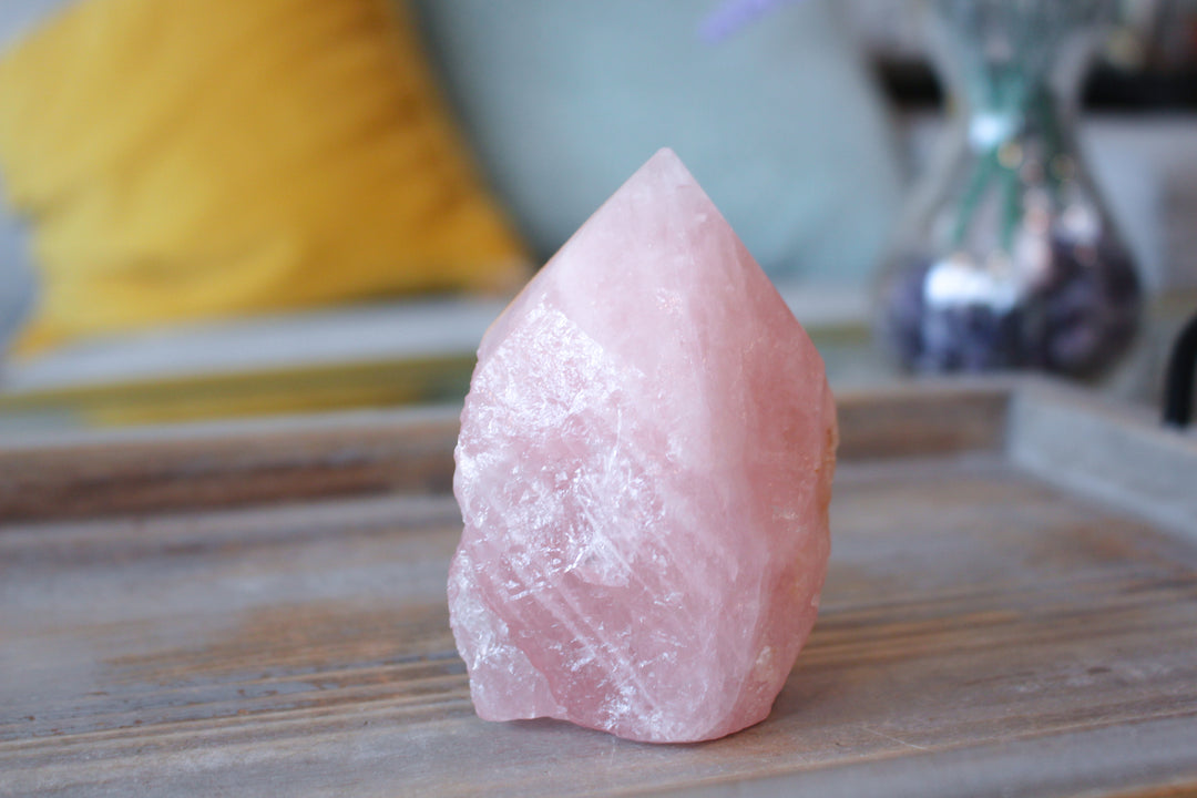Large Gentle Rose Quartz Top Polish - Get Exact Stone