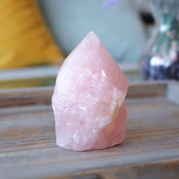 Large Gentle Rose Quartz Top Polish - Get Exact Stone