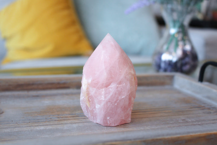 Large Gentle Rose Quartz Top Polish - Get Exact Stone