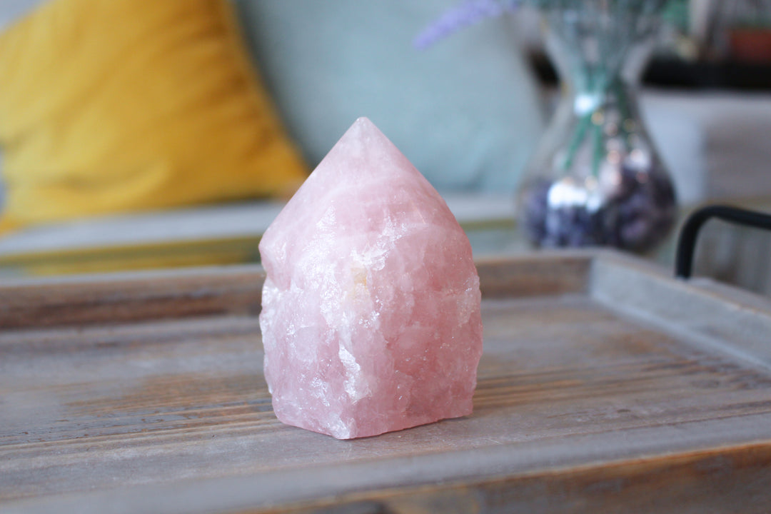 Large Gentle Rose Quartz Top Polish - Get Exact Stone