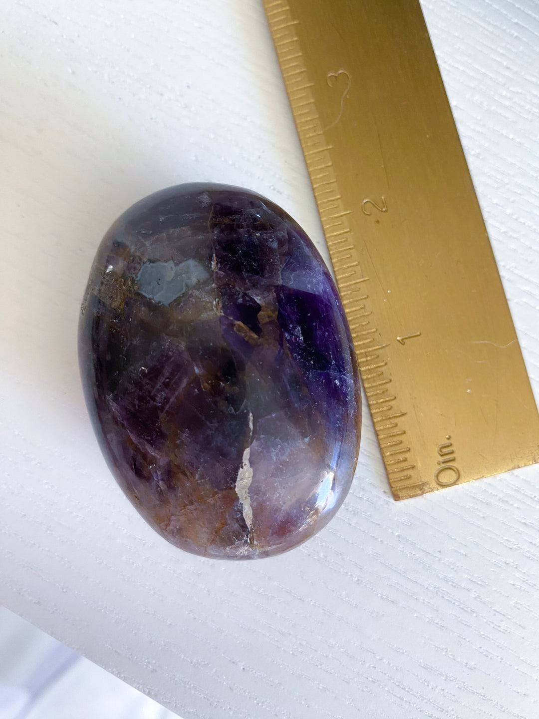 Amethyst Palm Stone - Get exact item - Protection - Energy Cleanse - Creativity - Crown, Third Eye Chakra