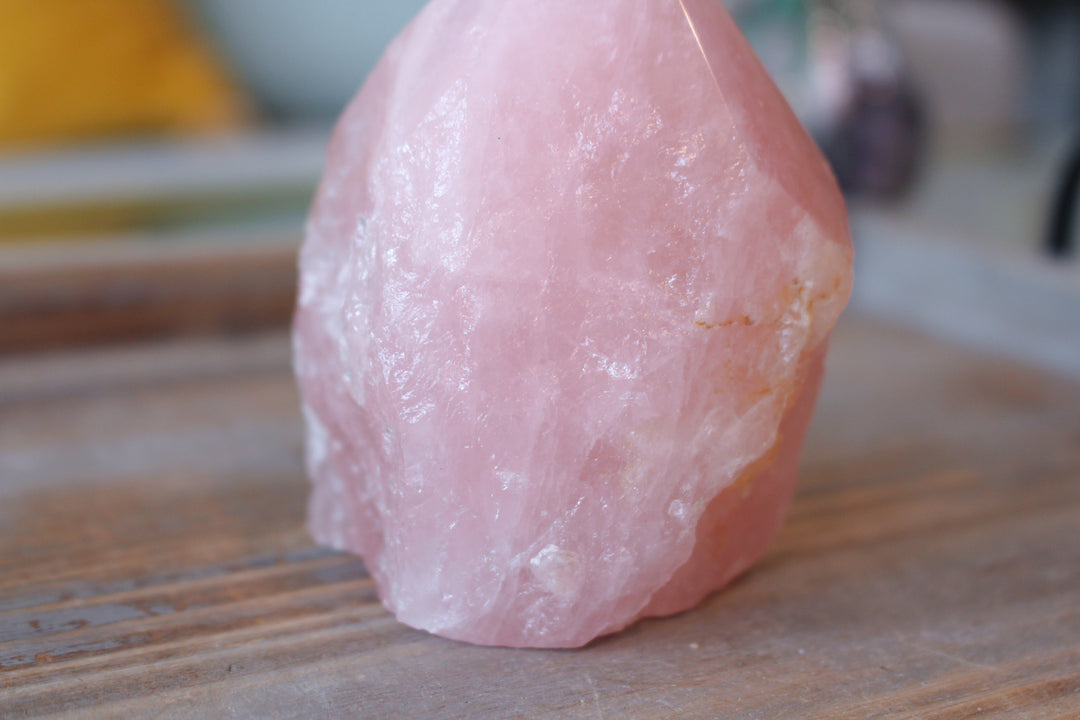 Large Gentle Rose Quartz Top Polish - Get Exact Stone