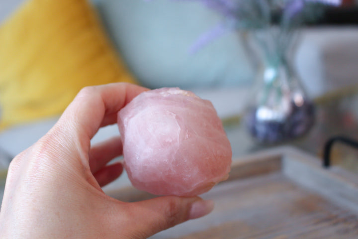 Large Gentle Rose Quartz Top Polish - Get Exact Stone