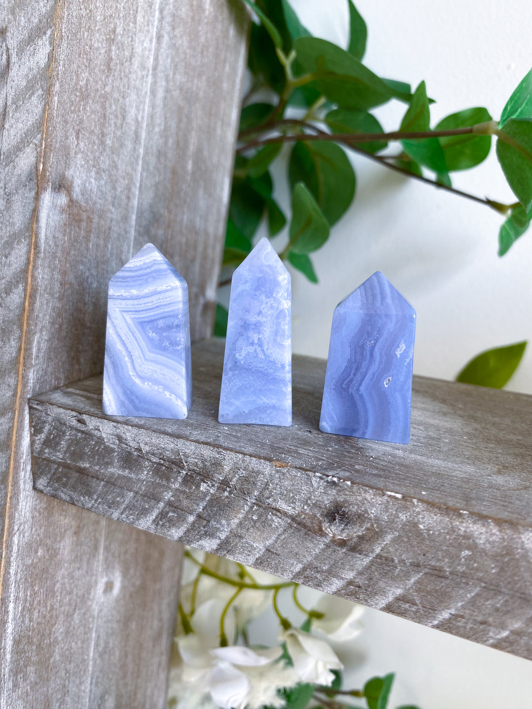 X Small Blue Lace Agate Tower