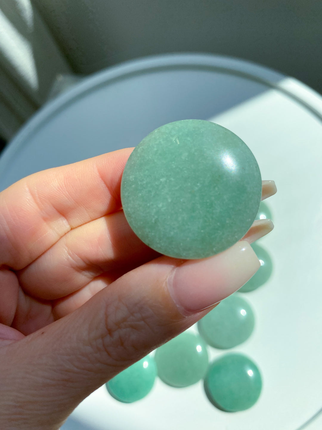 Green Aventurine Coin - Money Attractor