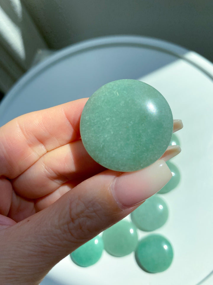 Green Aventurine Coin - Money Attractor