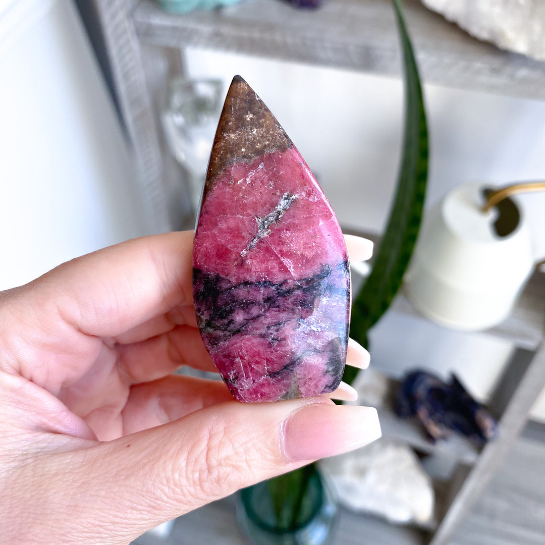Rustic Rhodonite Flame 