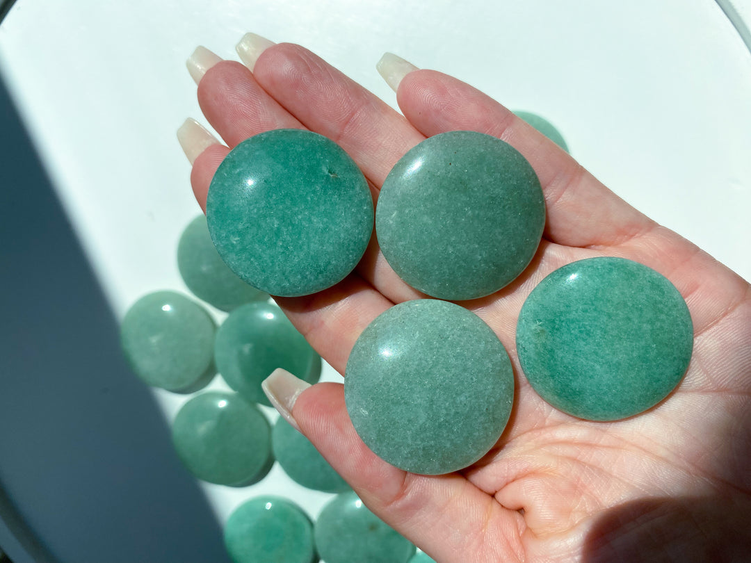 Green Aventurine Coin - Money Attractor