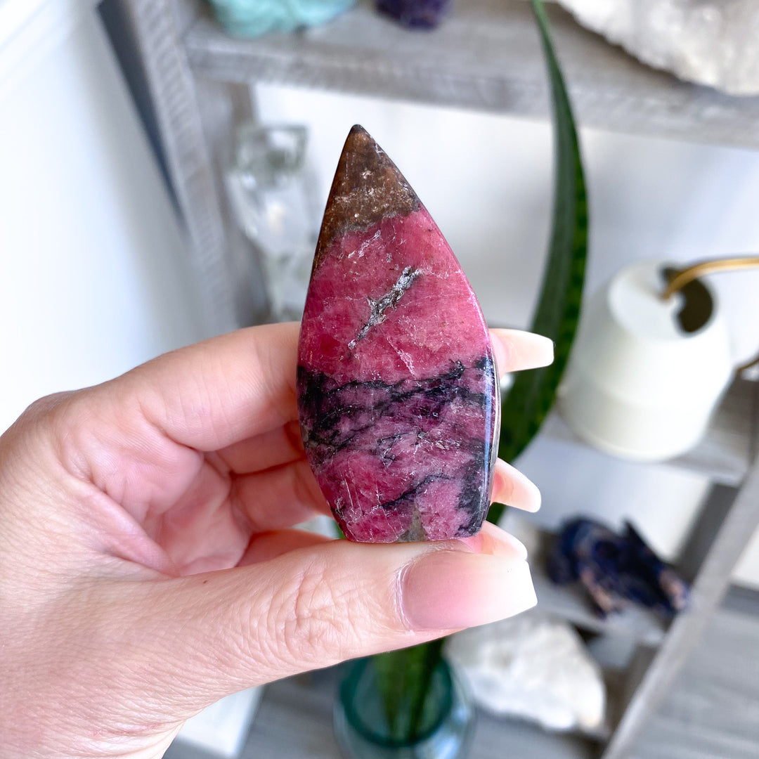 Rustic Rhodonite Flame 