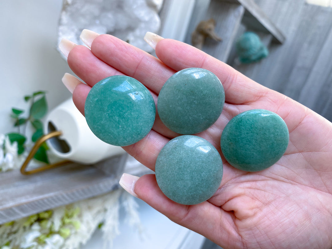 Green Aventurine Coin - Money Attractor