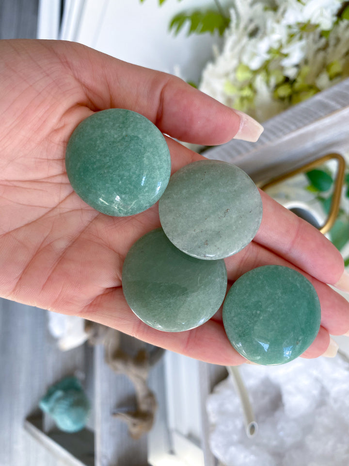 Green Aventurine Coin - Money Attractor