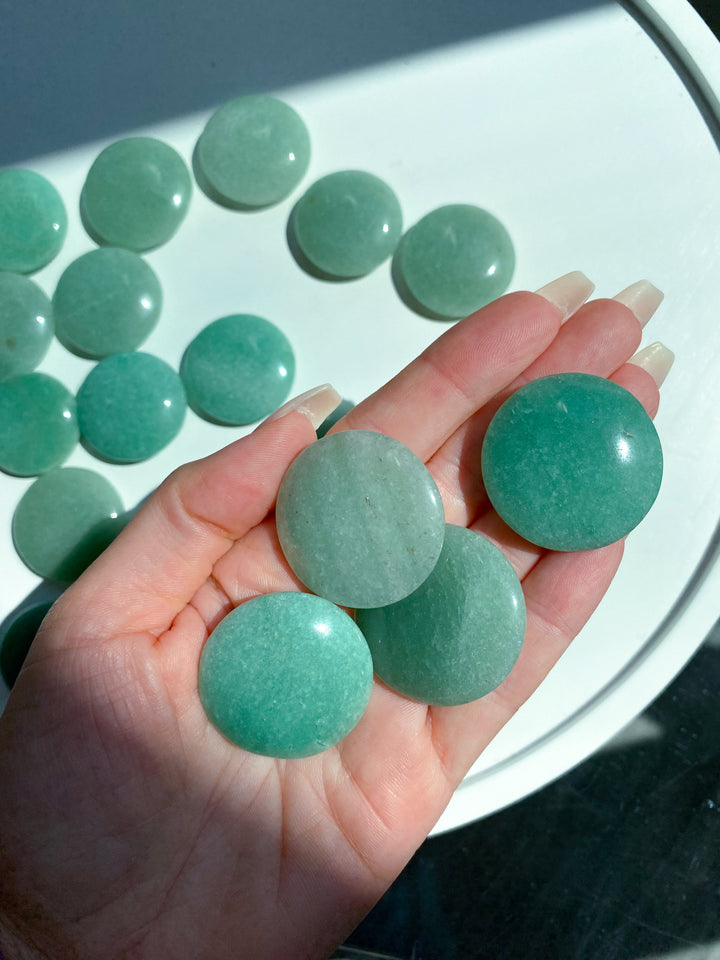 Green Aventurine Coin - Money Attractor