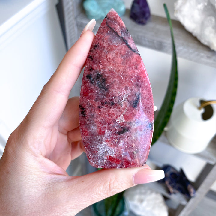 Tall Rhodonite Flame 