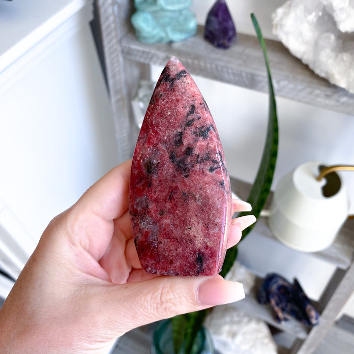 Tall Rhodonite Flame 