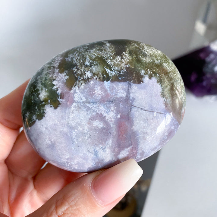 XL RARE Pastel Unicorn Jasper Palm Stone #8