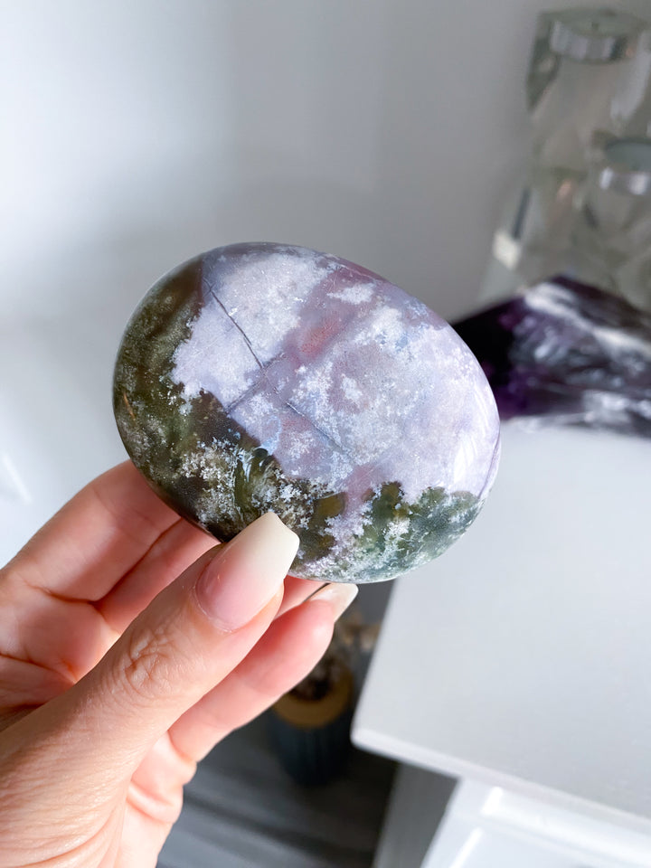 XL RARE Pastel Unicorn Jasper Palm Stone #8