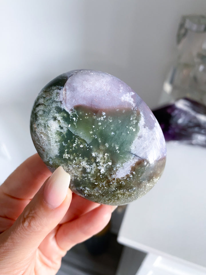 XL RARE Pastel Unicorn Jasper Palm Stone #8