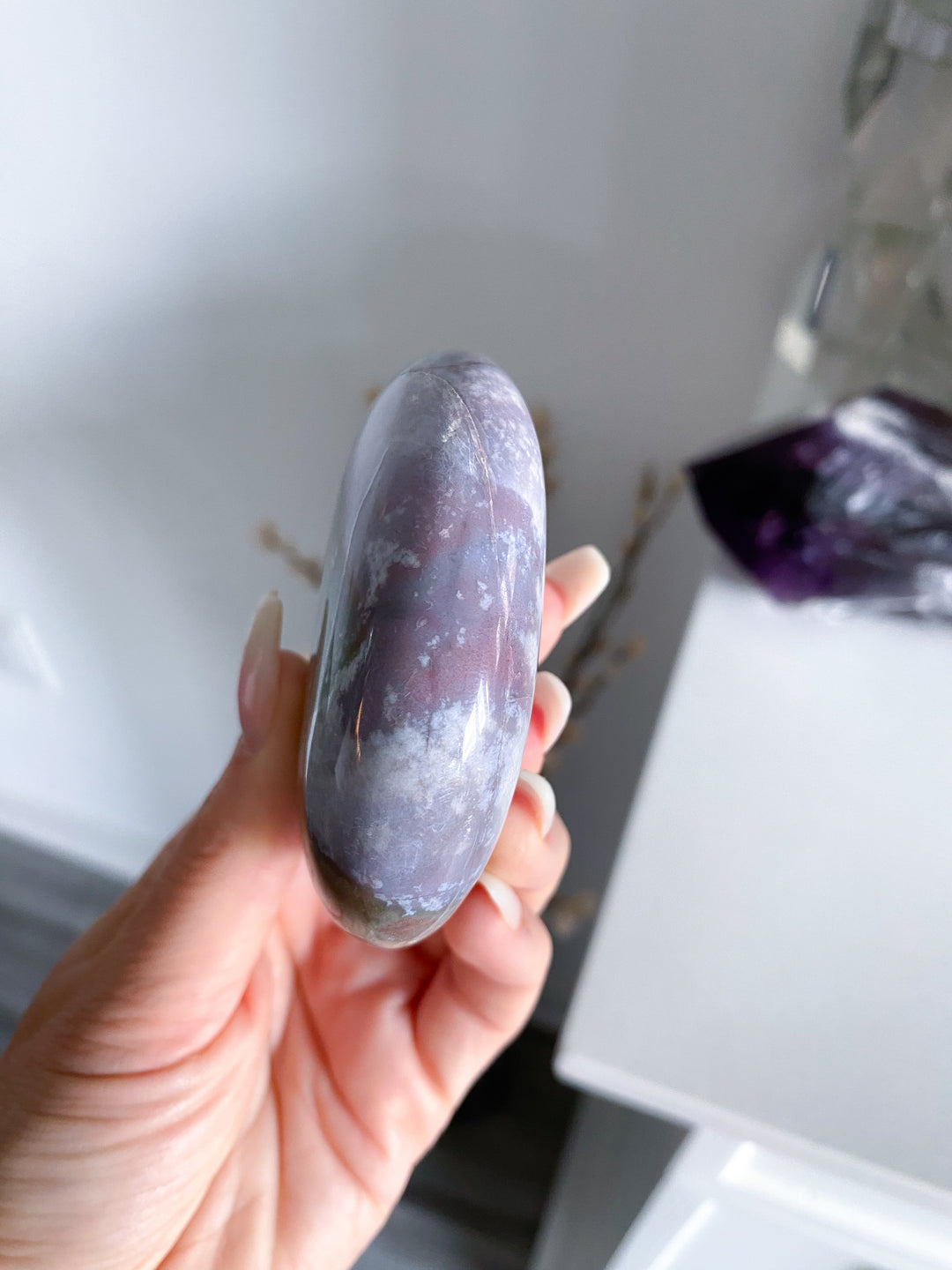 XL RARE Pastel Unicorn Jasper Palm Stone #8