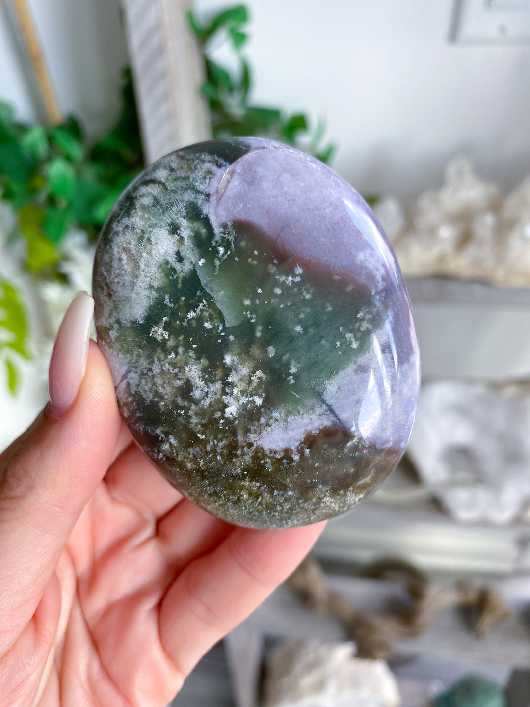 XL RARE Pastel Unicorn Jasper Palm Stone #8