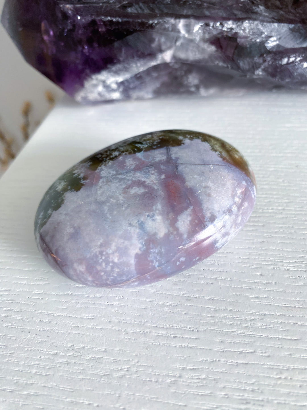 XL RARE Pastel Unicorn Jasper Palm Stone #8