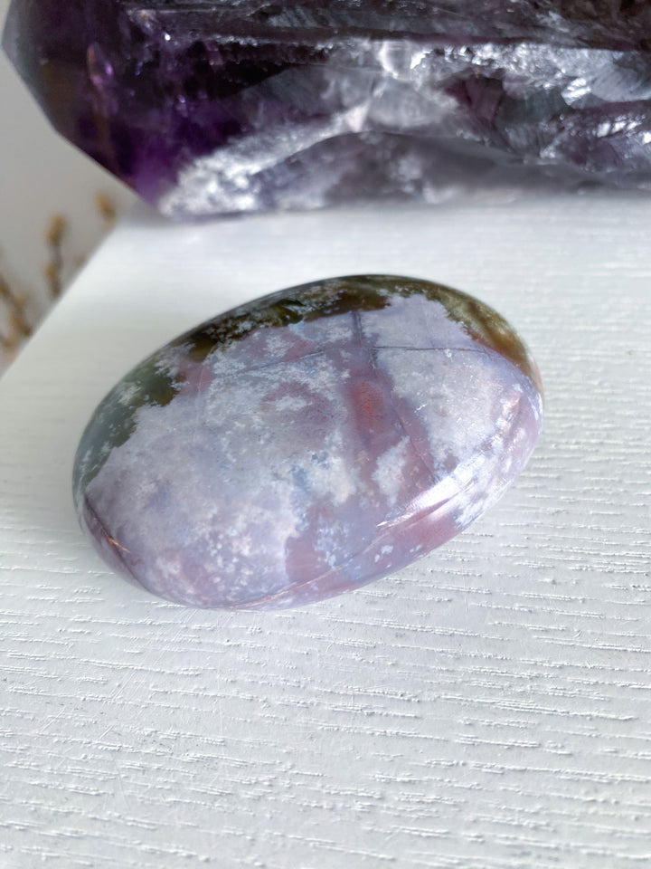 XL RARE Pastel Unicorn Jasper Palm Stone #8