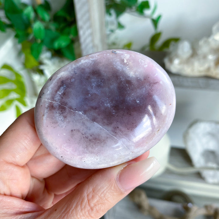 Large Pink Opal Palm Stone #1 - Get Exact Item