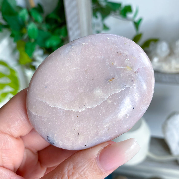 Large Pink Opal Palm Stone #1 - Get Exact Item