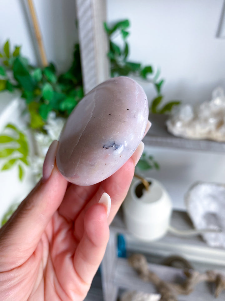 Large Pink Opal Palm Stone #1 - Get Exact Item