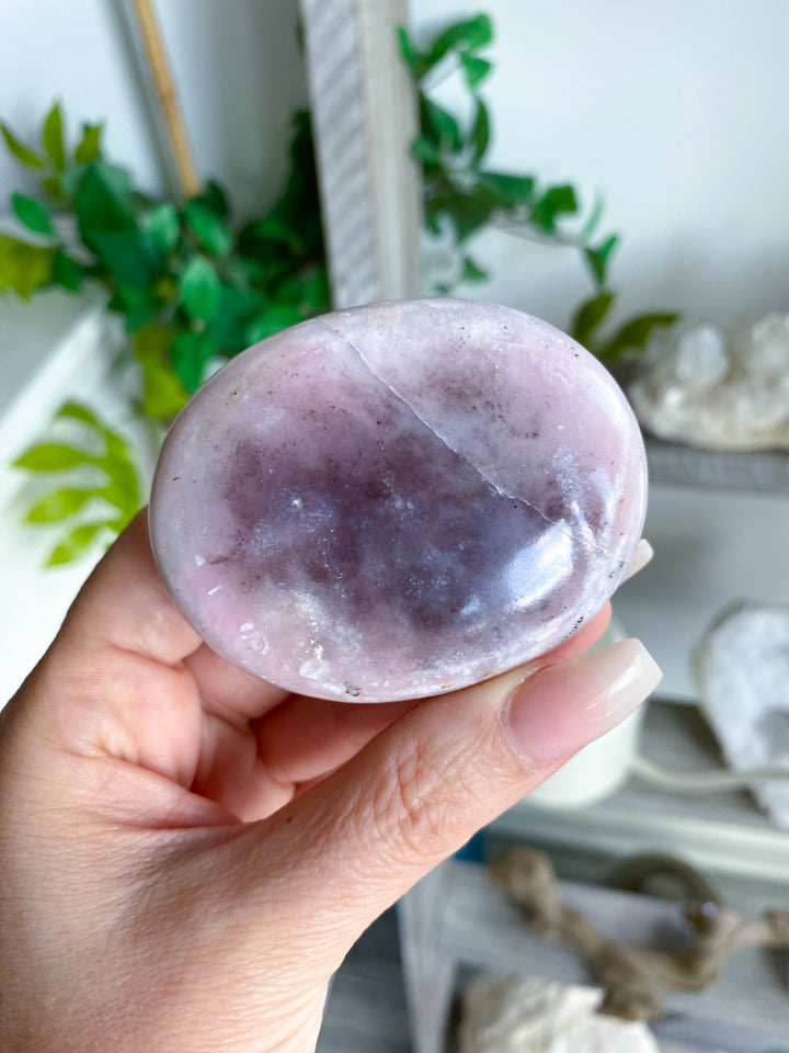 Large Pink Opal Palm Stone #1 - Get Exact Item